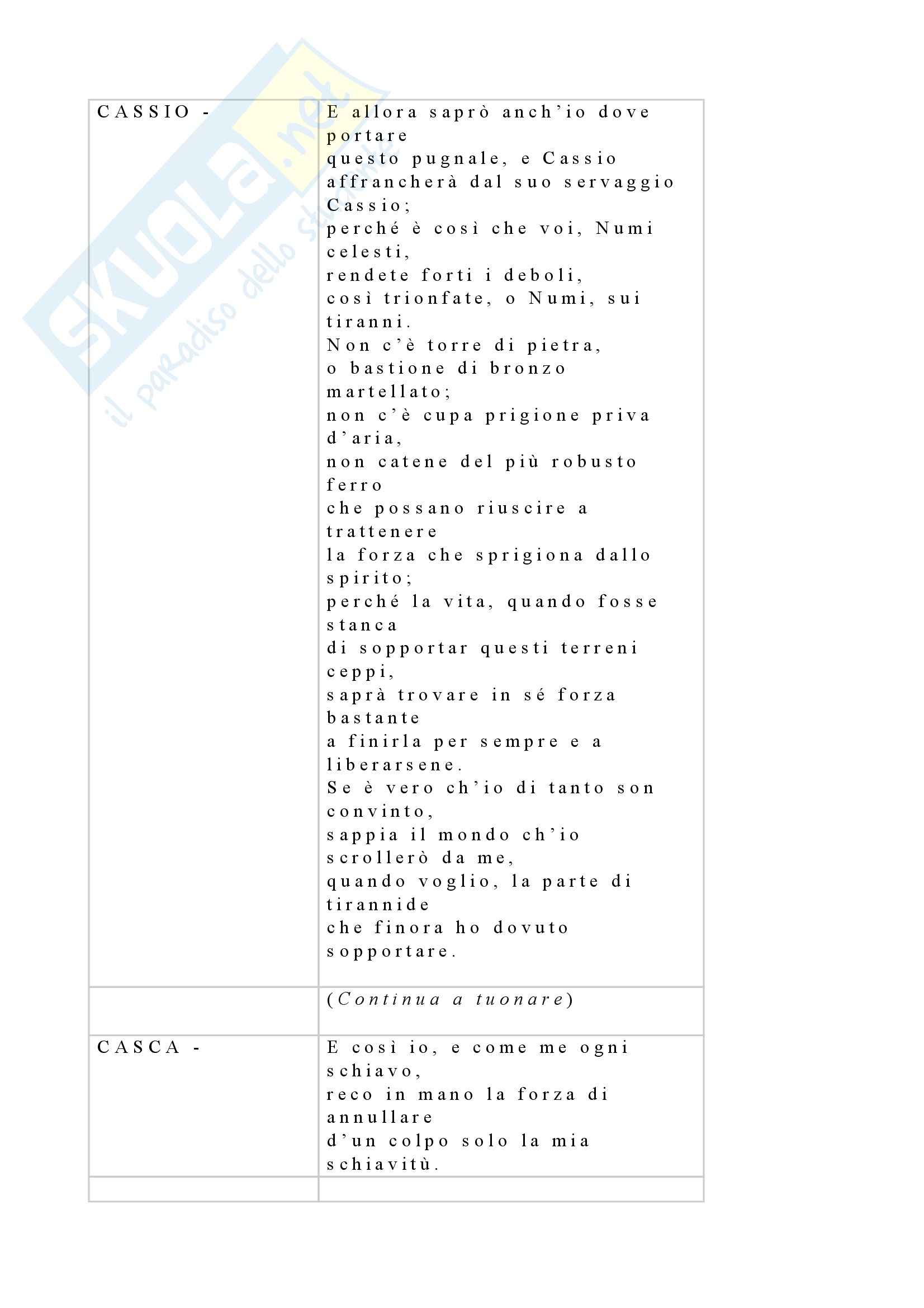Tecniche espressive e composizione testi in italiano - Giulio Cesare - Shakespeare Pag. 41