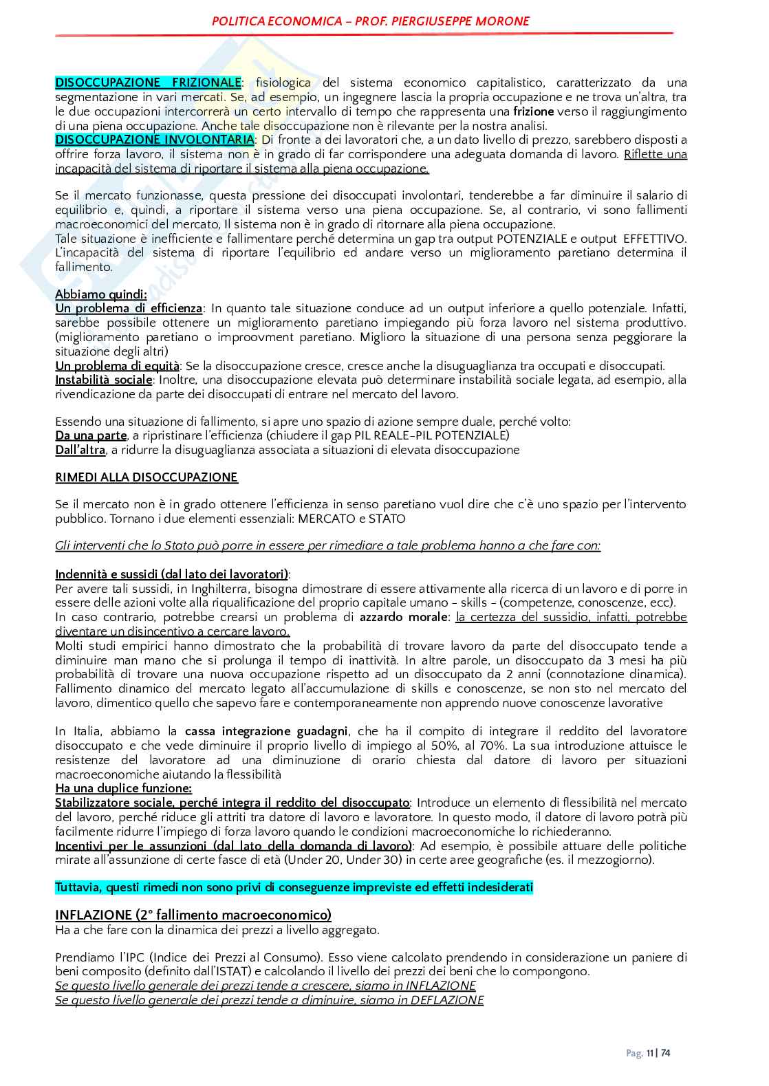 Politica economica  Pag. 11