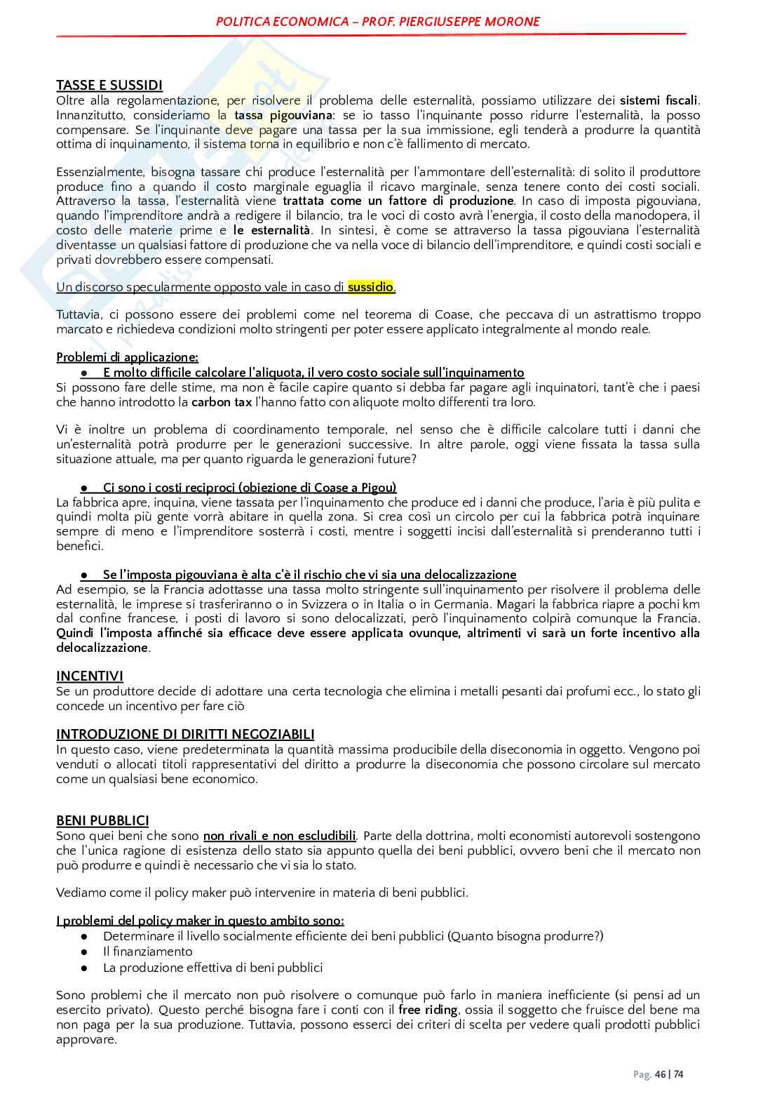 Politica economica  Pag. 46