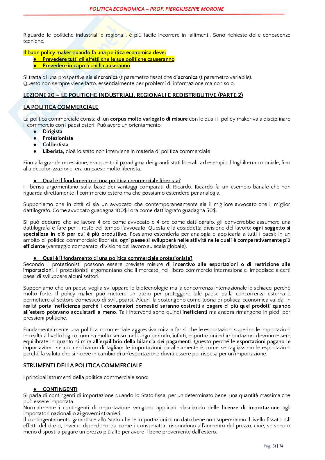 Politica economica  Pag. 51