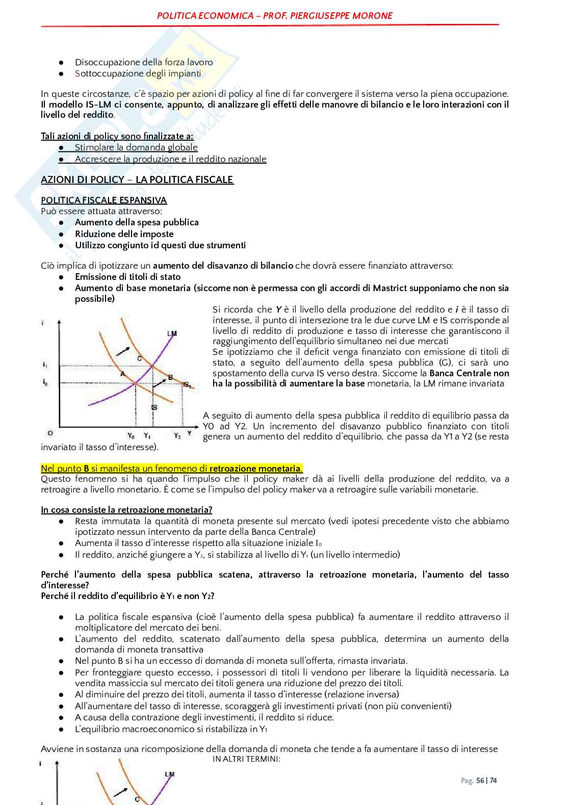 Politica economica  Pag. 56