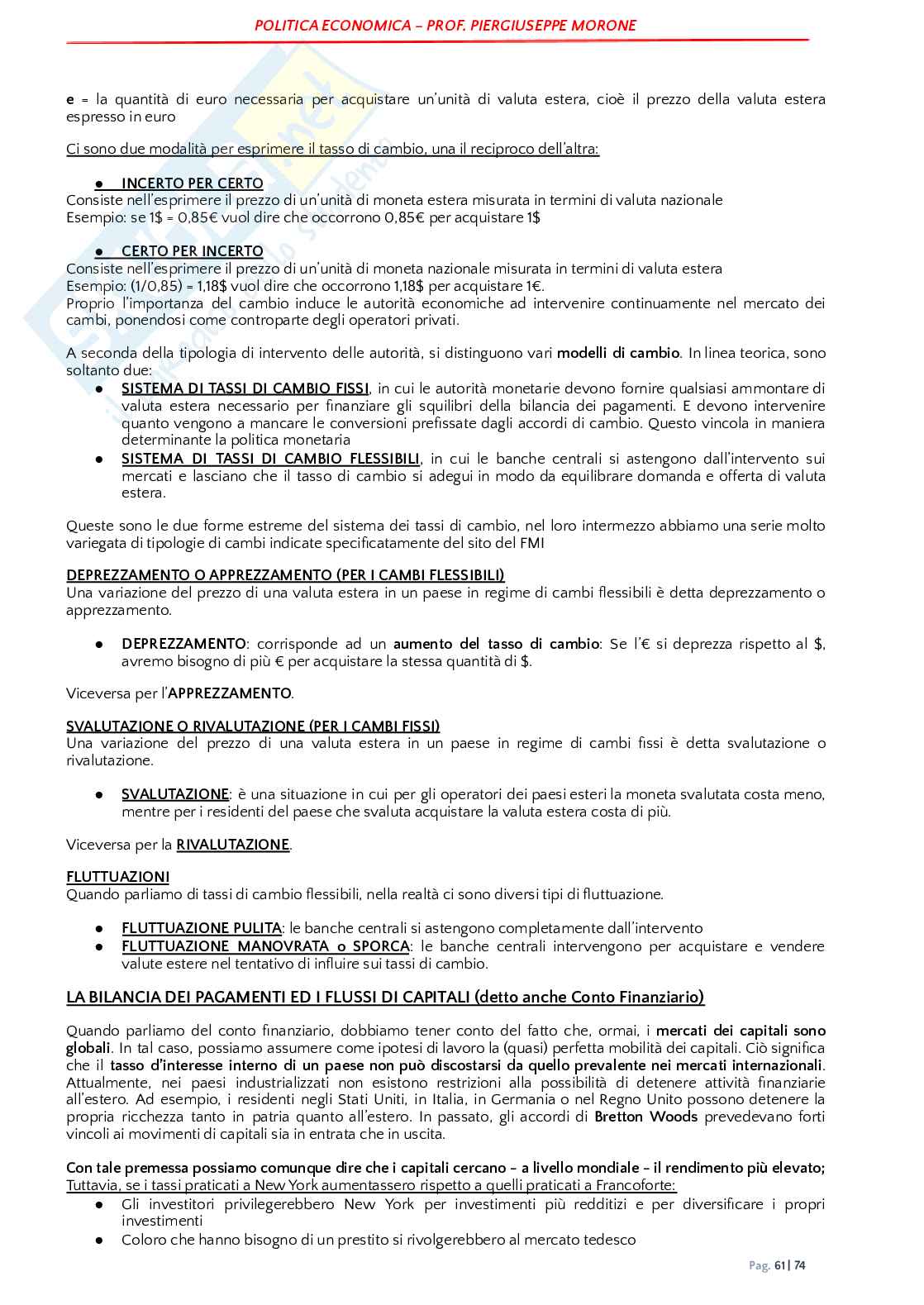 Politica economica  Pag. 61