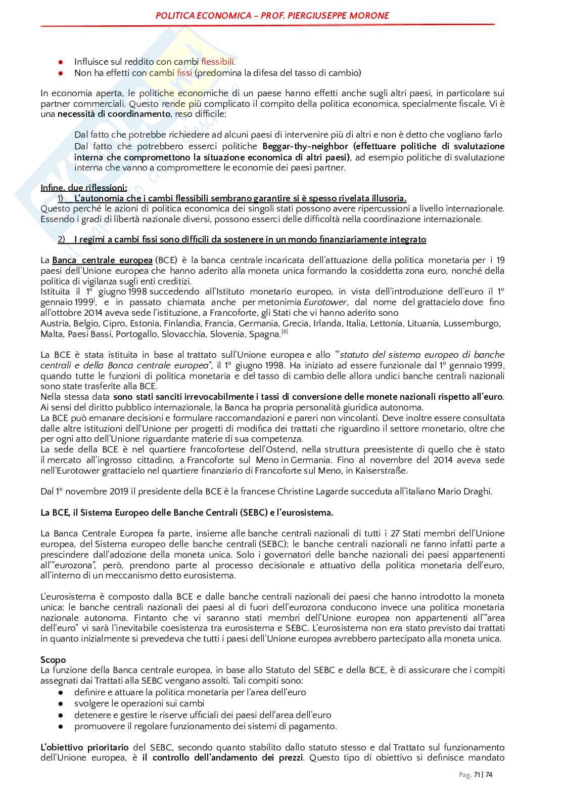 Politica economica  Pag. 71