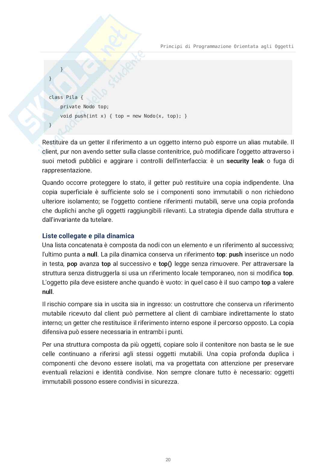 Appunti di Principi di programmazione orientata agli oggetti - Teoria Pag. 21