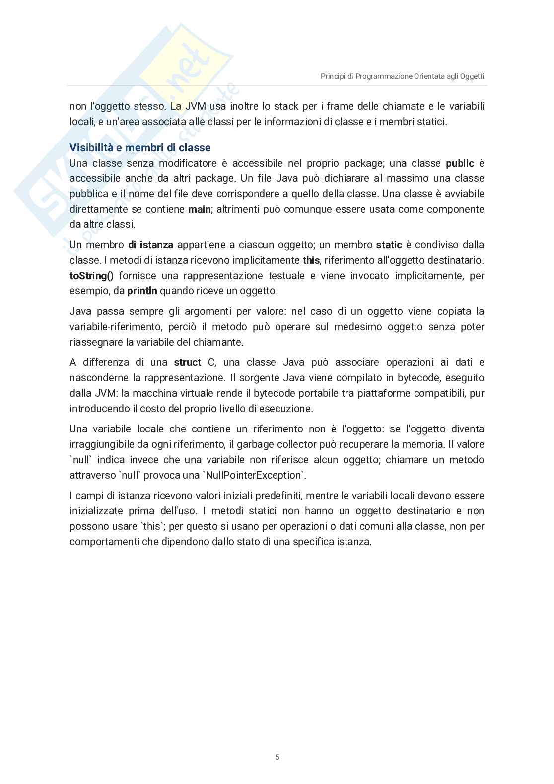 Appunti di Principi di programmazione orientata agli oggetti - Teoria Pag. 6