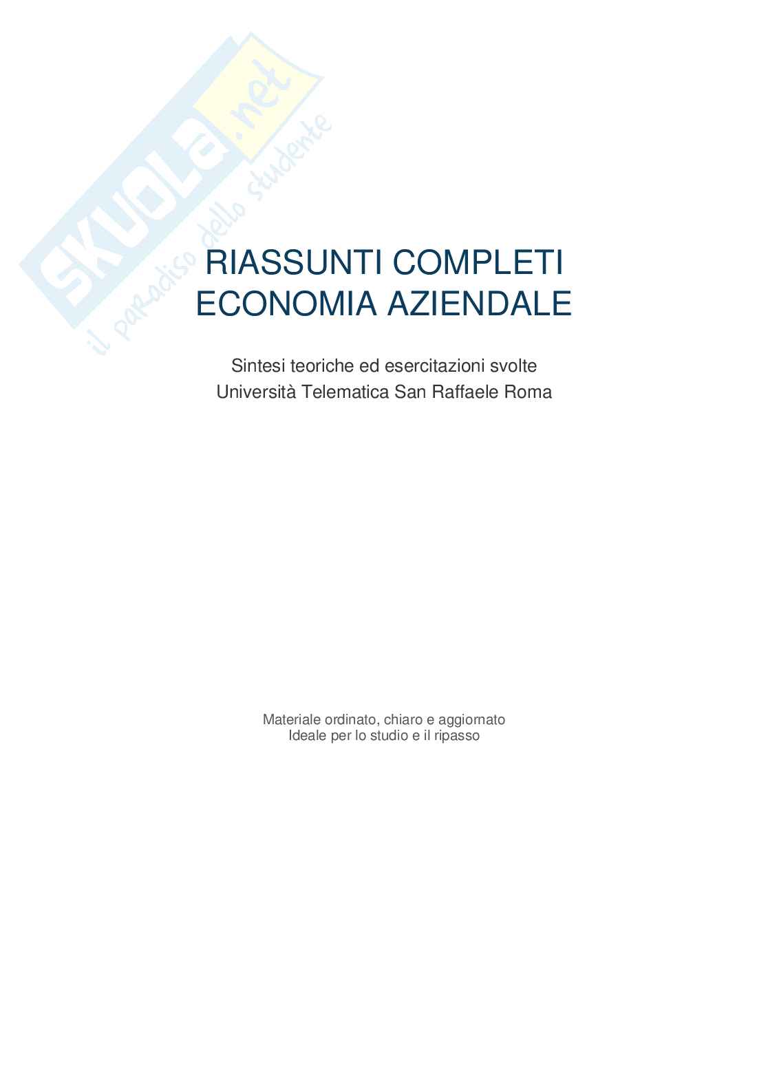 Appunti Economia aziendale Pag. 1
