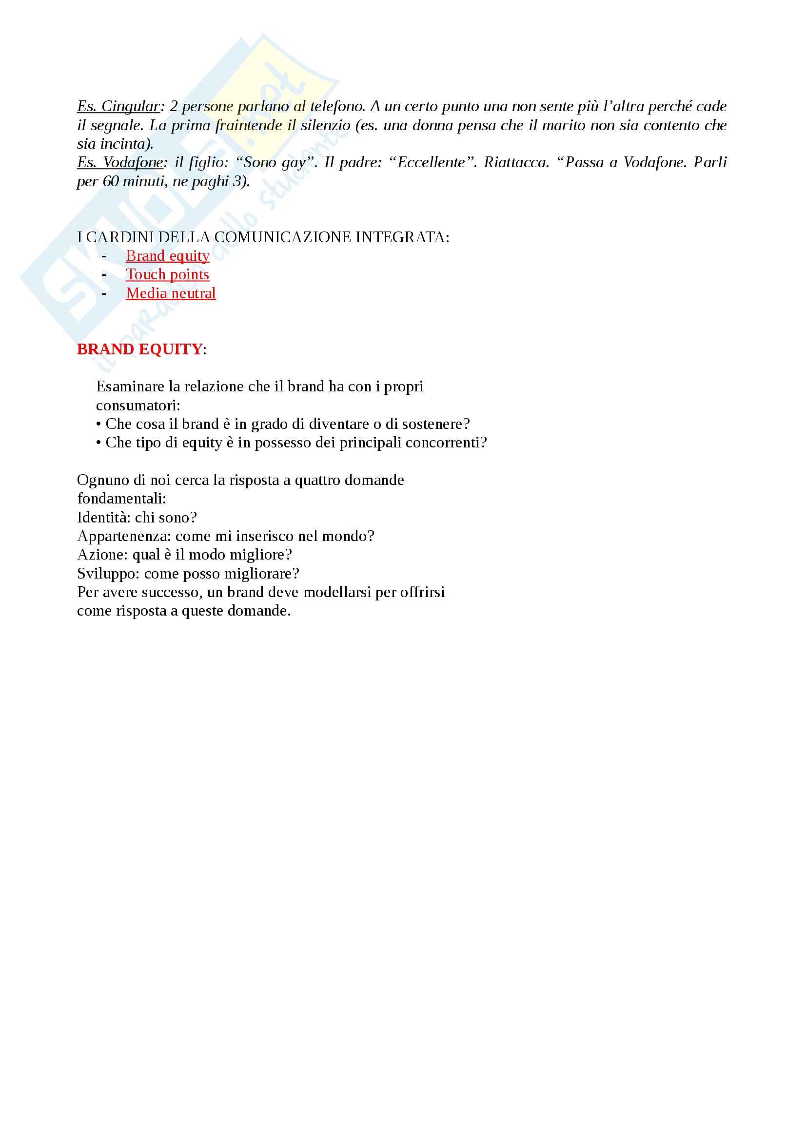 Laboratorio di Advertising - comunicazione integrata Pag. 6