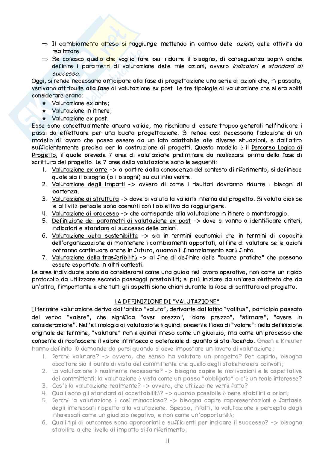 Riassunto esame Interventi psicologici per le organizzazioni, Prof. Galuppo Laura, libro consigliato La consulenza di processo. Progettare un intervento psicologico , Schein, Berti Pag. 11