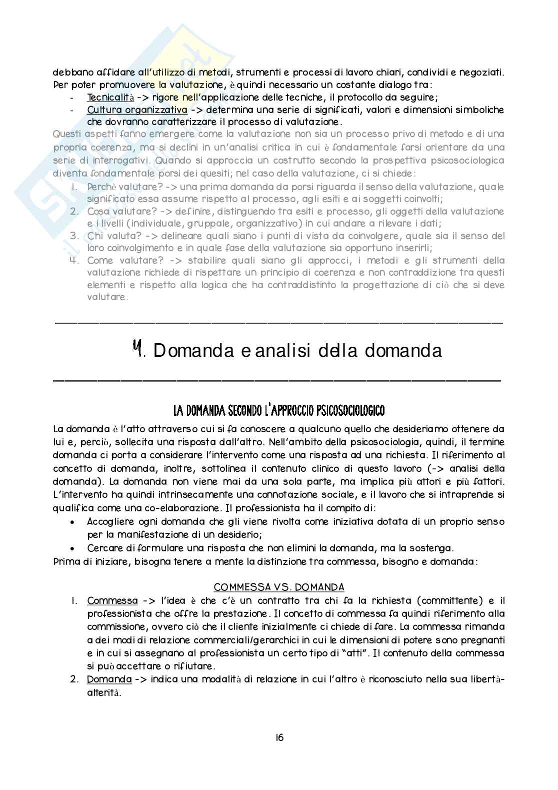 Riassunto esame Interventi psicologici per le organizzazioni, Prof. Galuppo Laura, libro consigliato La consulenza di processo. Progettare un intervento psicologico , Schein, Berti Pag. 16
