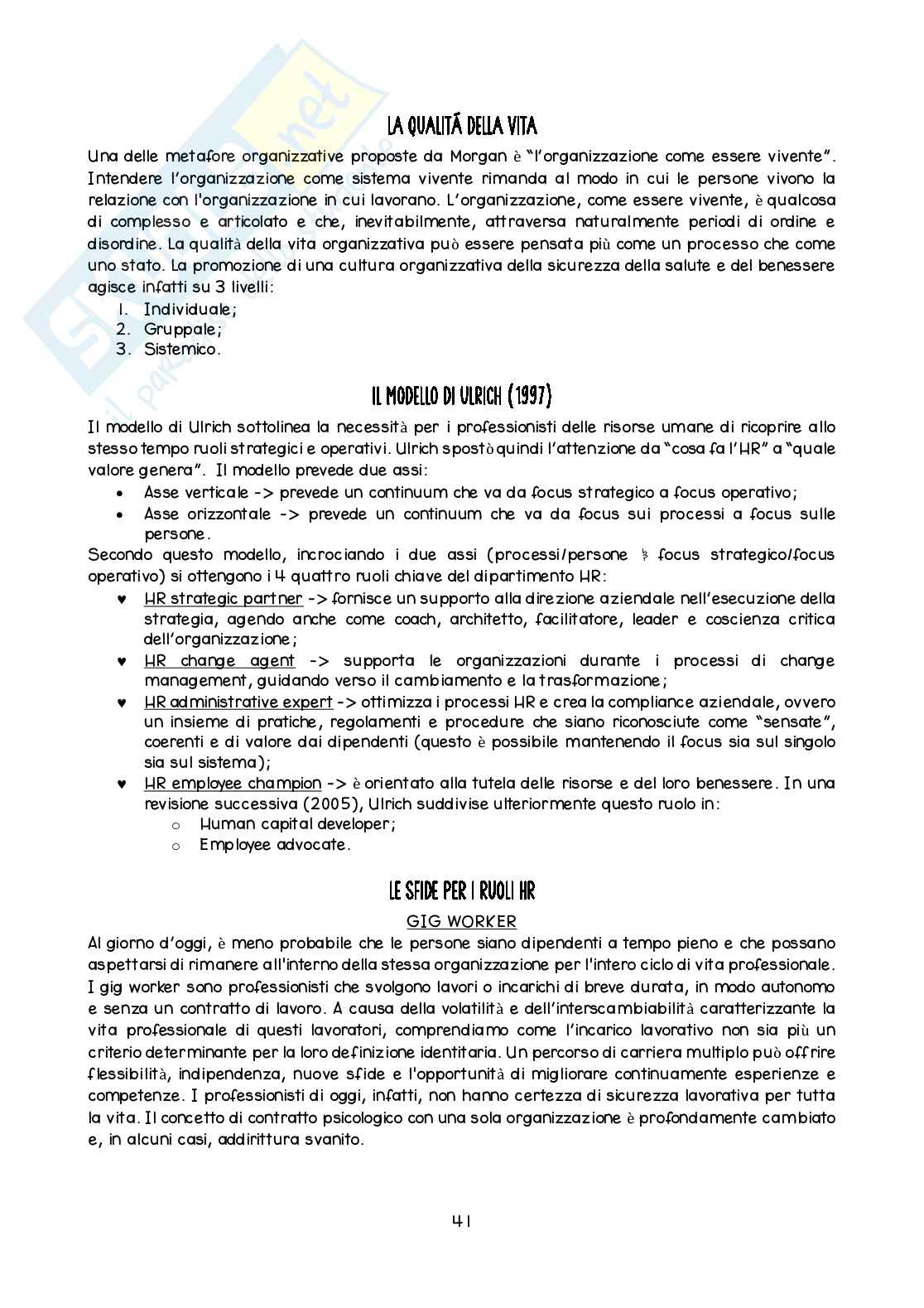 Riassunto esame Interventi psicologici per le organizzazioni, Prof. Galuppo Laura, libro consigliato La consulenza di processo. Progettare un intervento psicologico , Schein, Berti Pag. 41