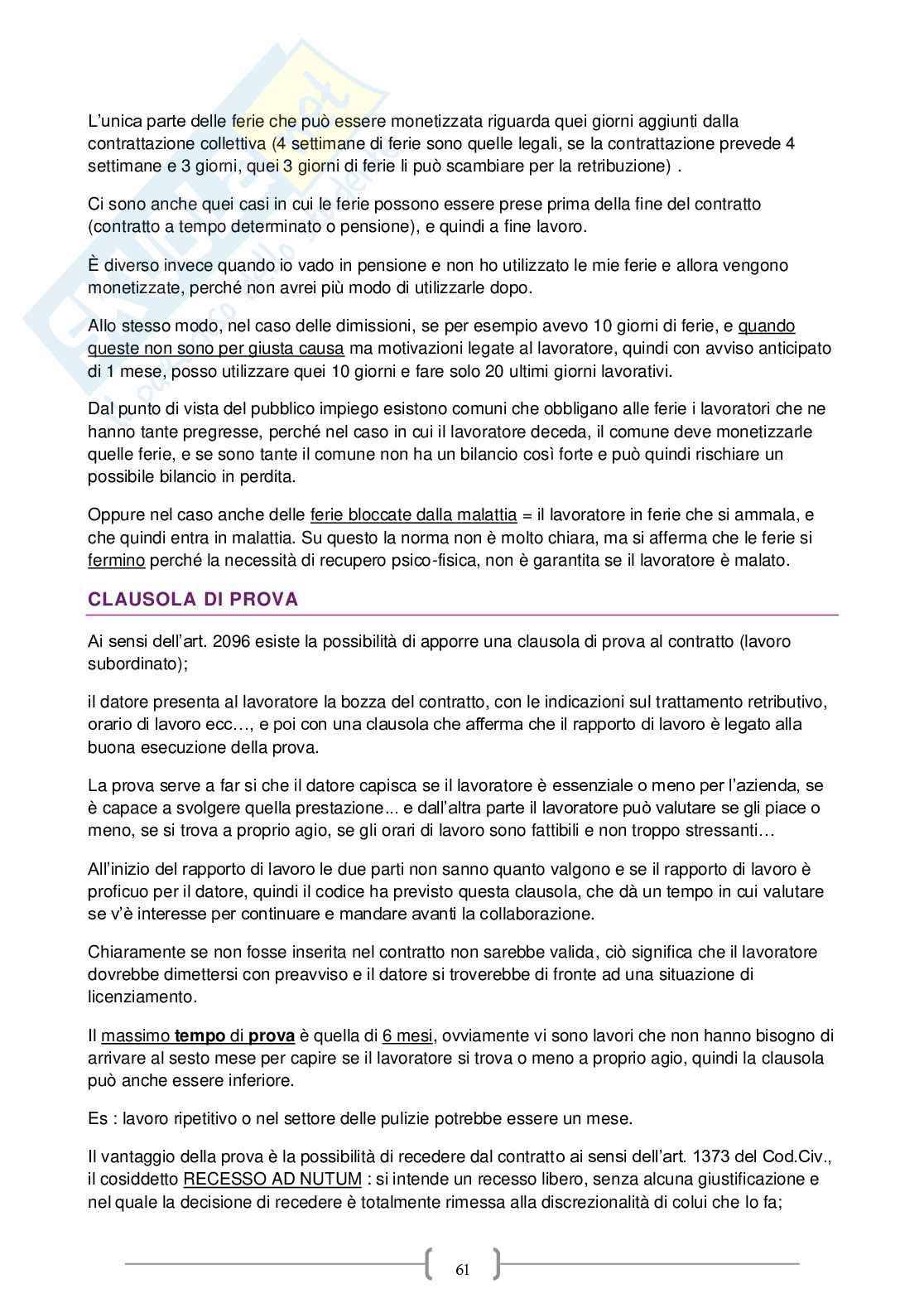 Appunti di Diritto del lavoro Pag. 61