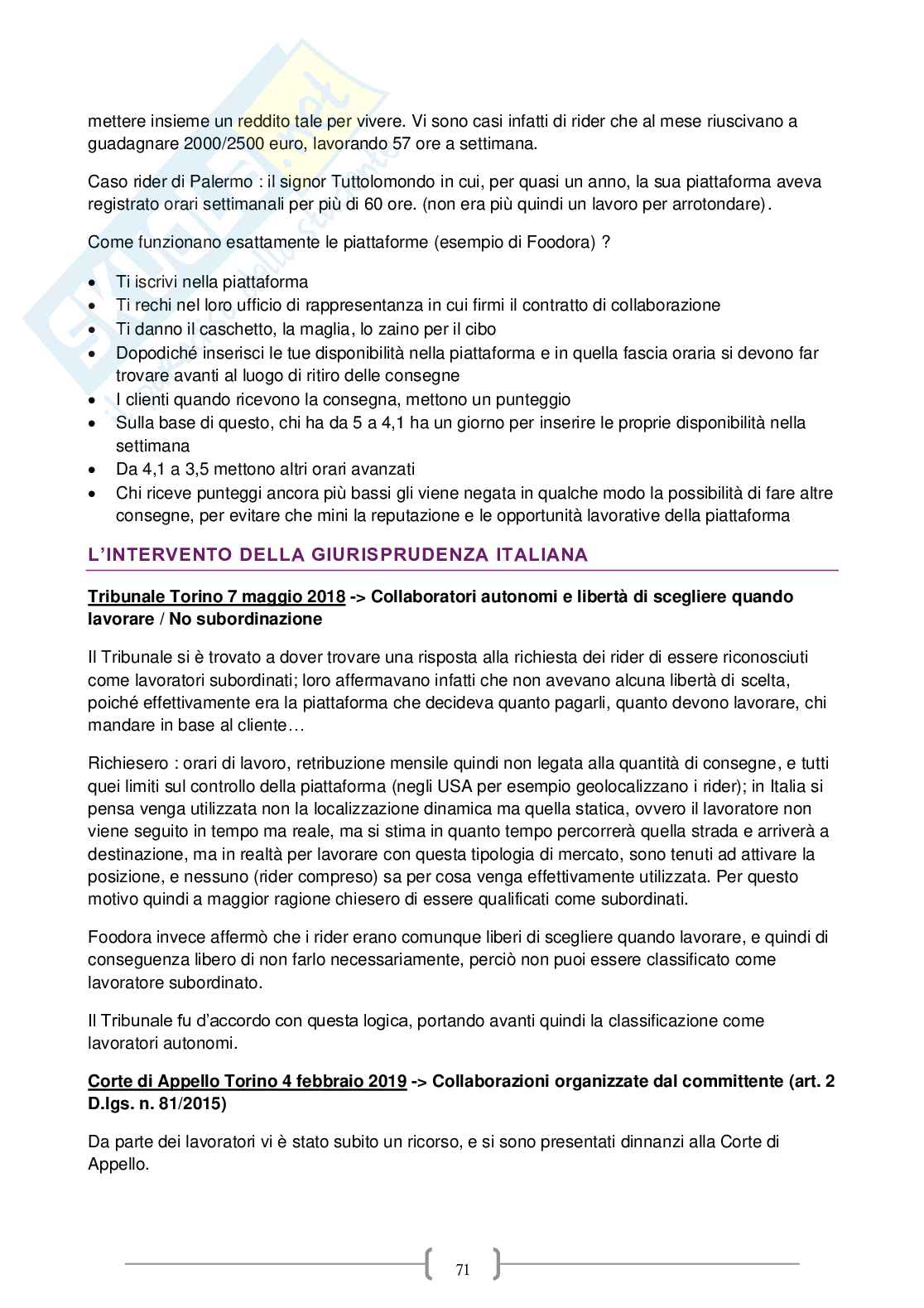 Appunti di Diritto del lavoro Pag. 71