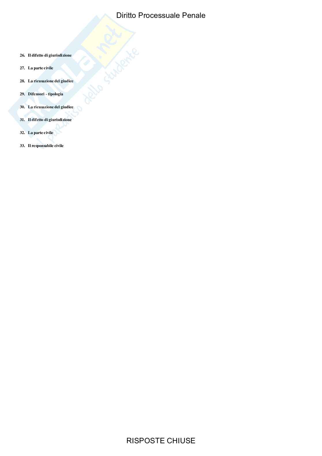 Diritto processuale penale, servizi giuridici - Paniere compilato Pag. 11