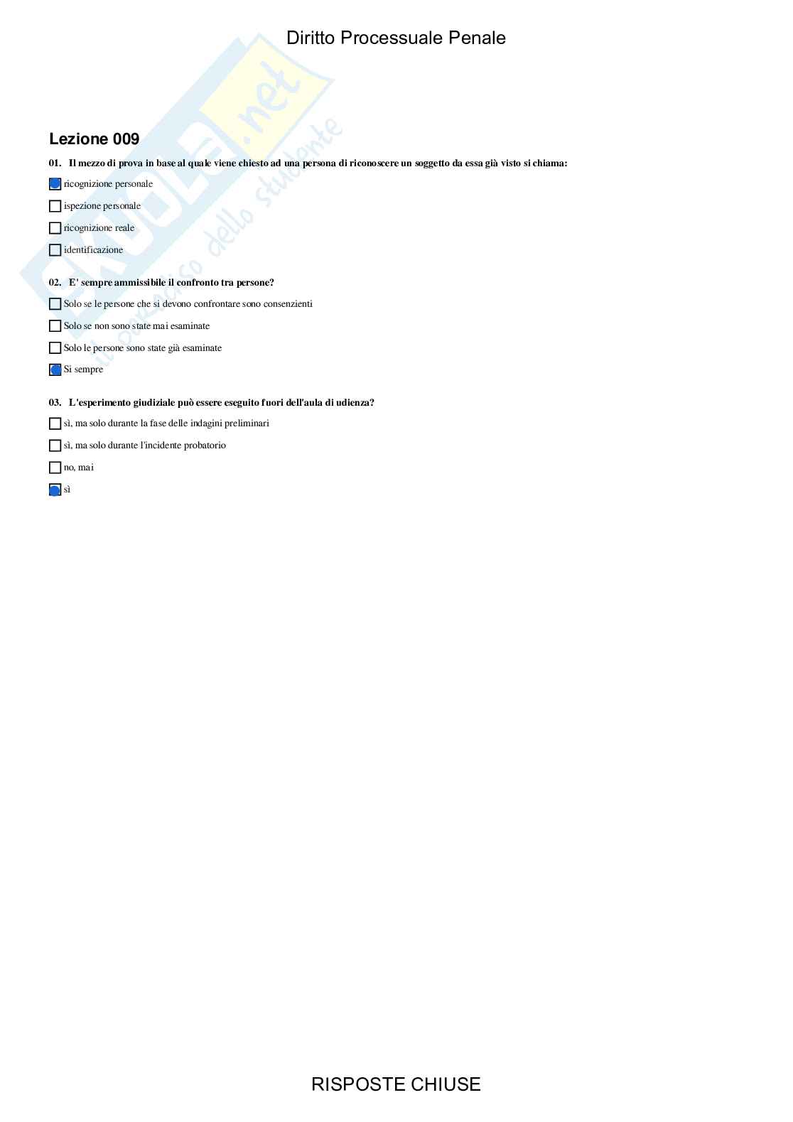 Diritto processuale penale, servizi giuridici - Paniere compilato Pag. 21