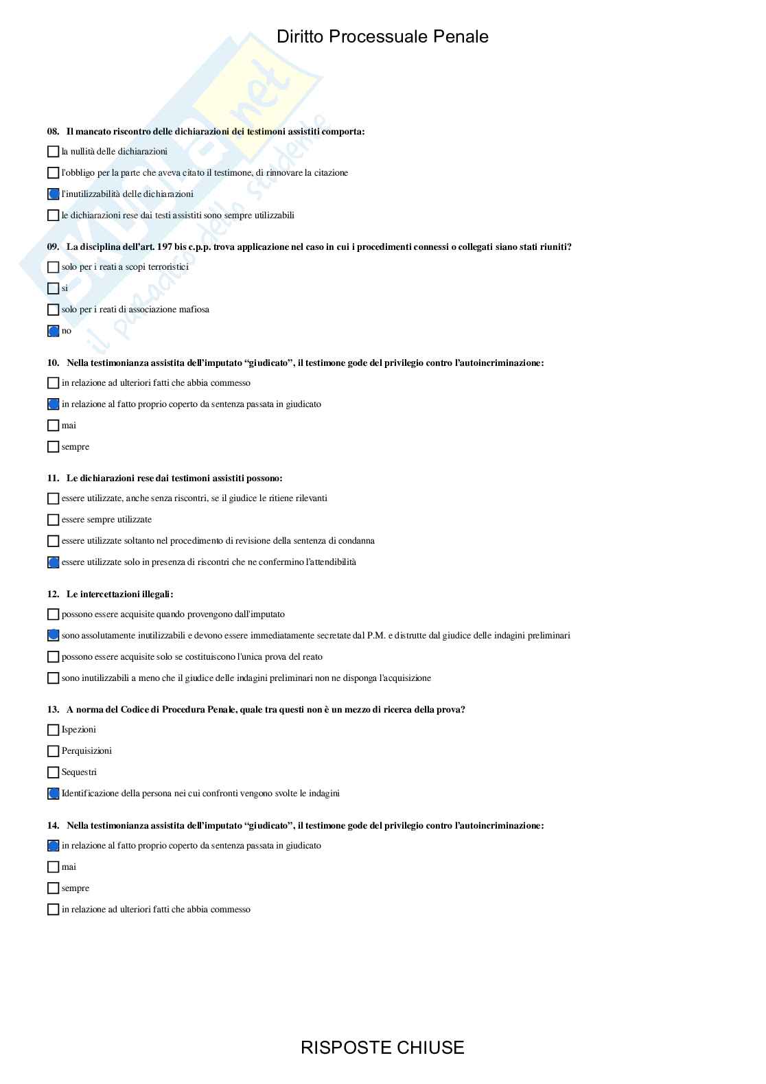 Diritto processuale penale, servizi giuridici - Paniere compilato Pag. 26