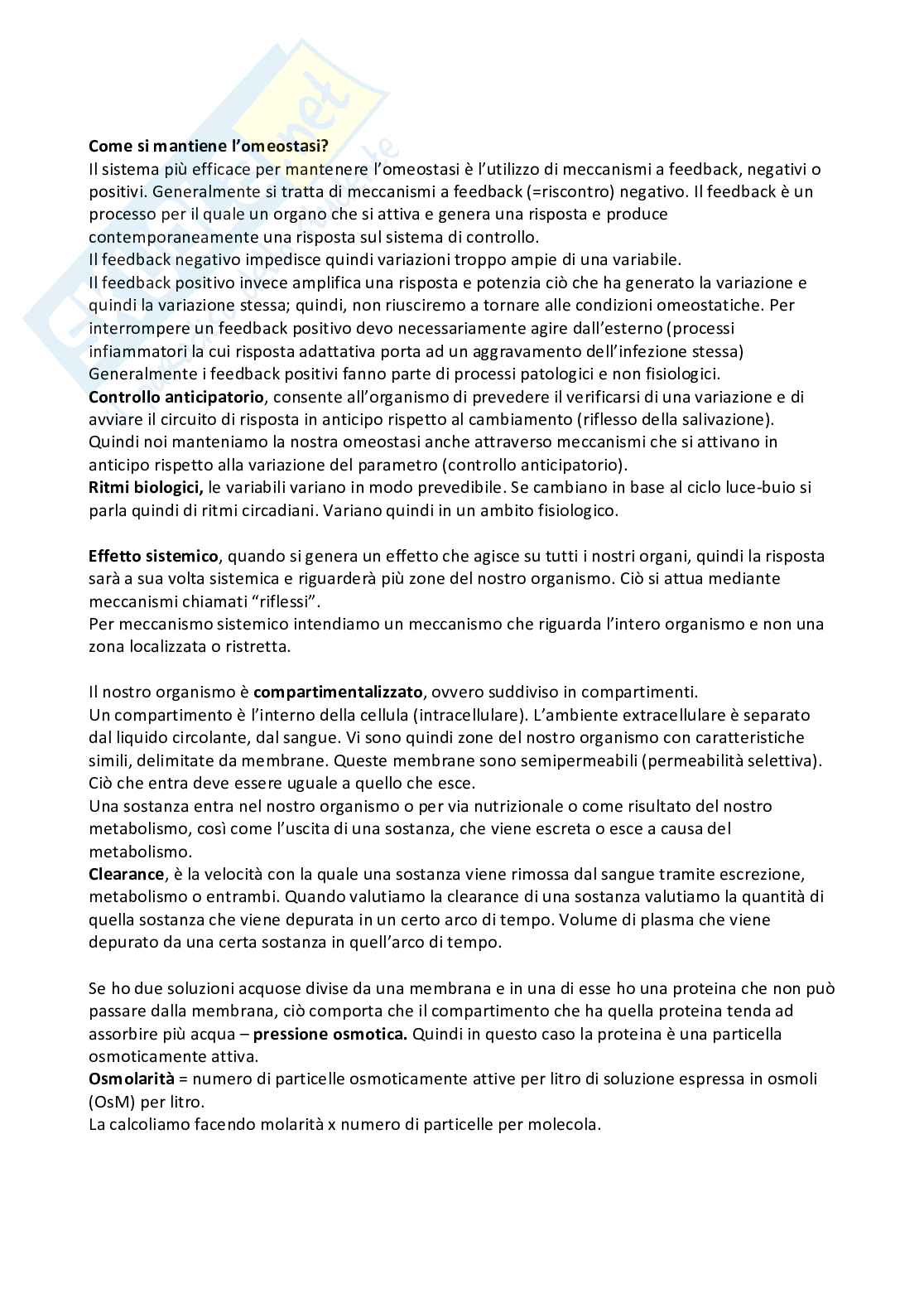 Fisiologia generale Pag. 2