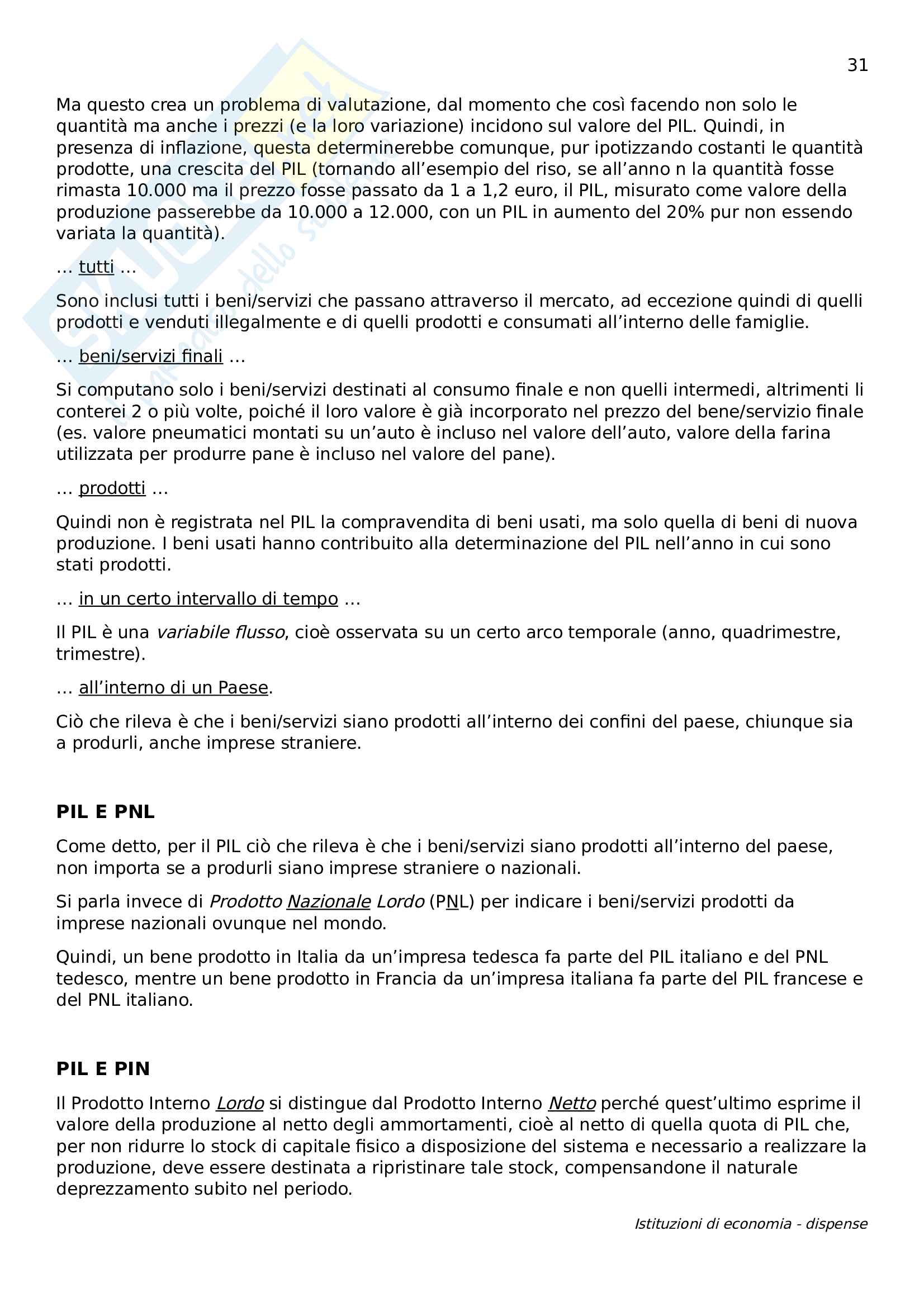 Istituzioni di economia Pag. 31