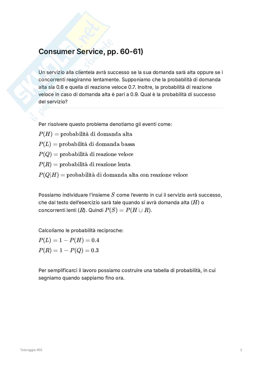 Metodi decisionali  Pag. 2