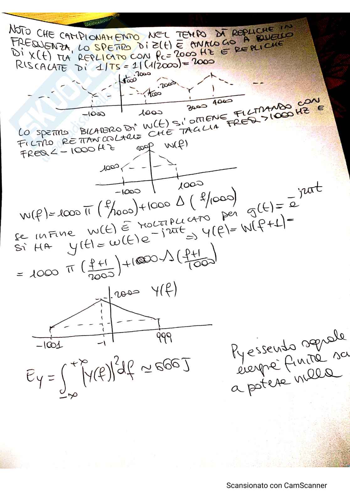 Esercizi di Teoria dei segnali  sui segnali determinati - Parte 1 Pag. 11