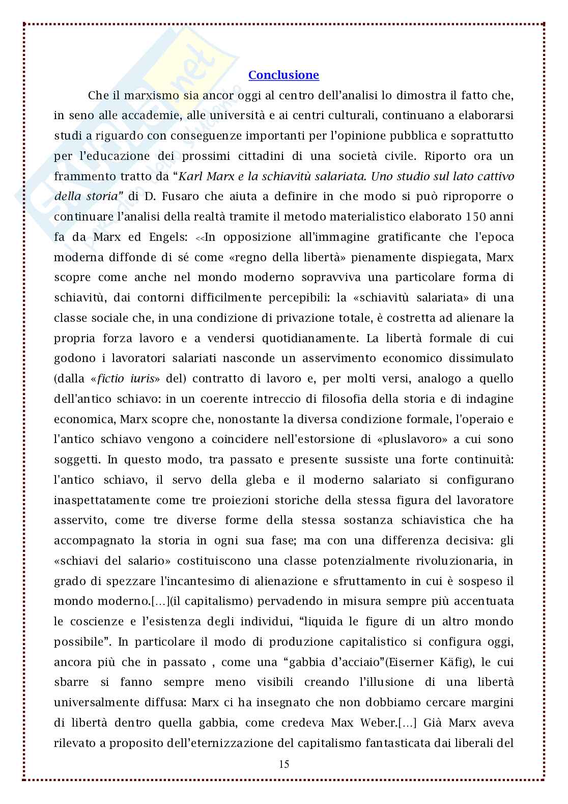 Concezione materialistica della storia Pag. 16