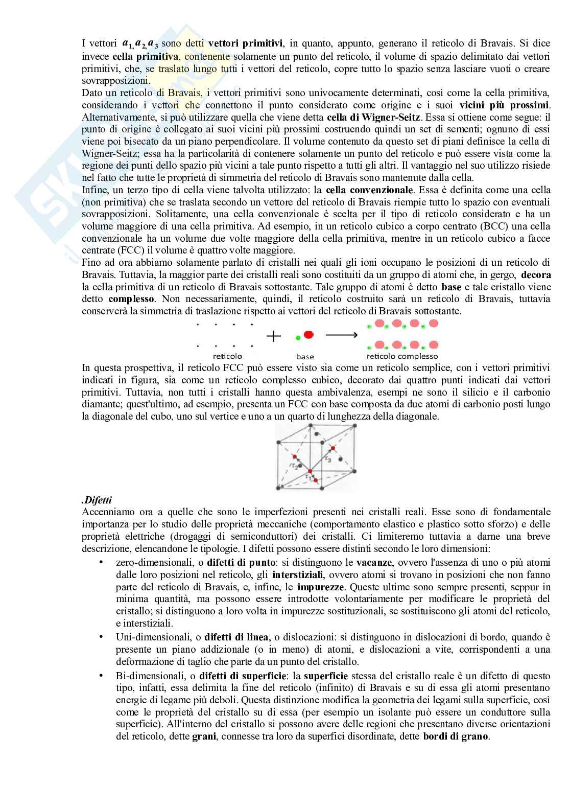 Fisica dello stato solido Pag. 2