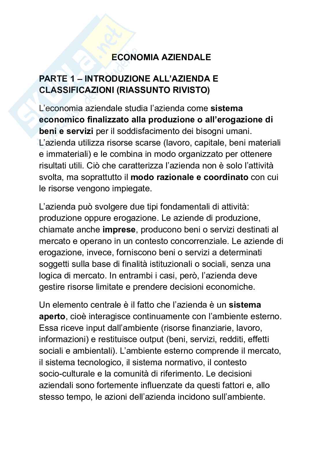 Appunti Economia aziendale Pag. 1