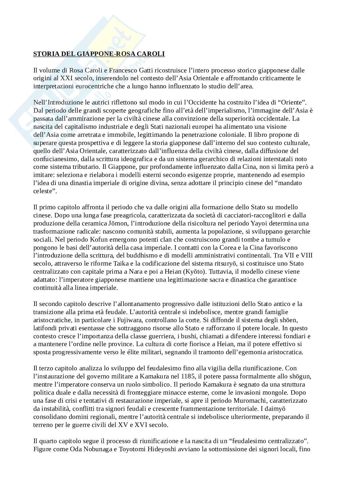 Storia del Giappone Pag. 1