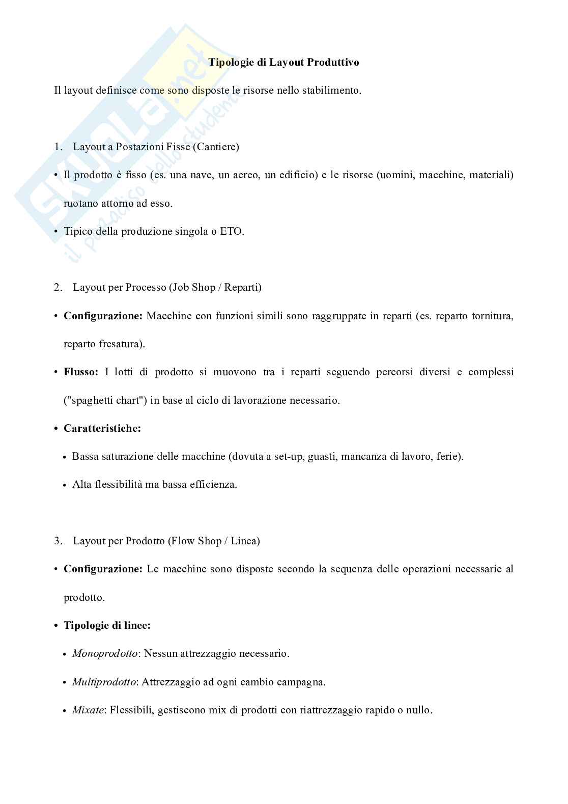 Riassunto esame Gestione aziendale, Prof. Nonino Fabio, libro consigliato Sistemi di gestione della produzione, De Toni, Panizzolo Pag. 11