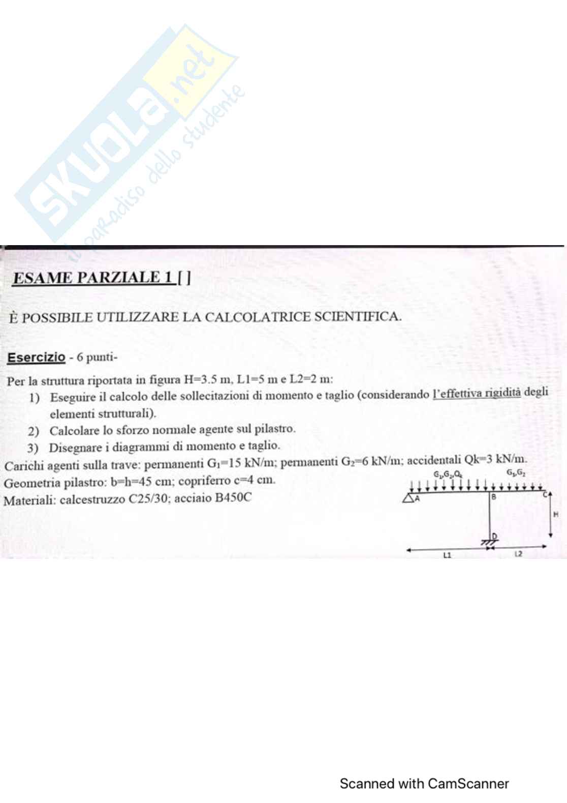 Risoluzione strutture iperstatiche con metodo spostamenti e  metodo di Cross Pag. 16