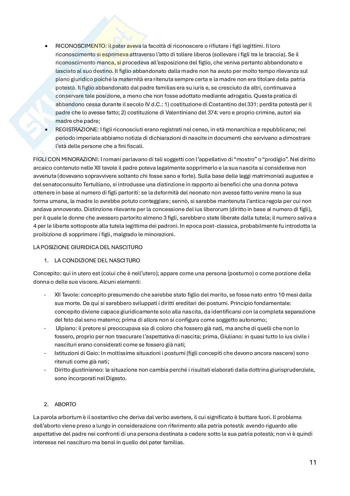 Riassunto esame Istituzioni di diritto romano, Prof. Cassarino Alessandro, libro consigliato Manuale di diritto diritto privato romano, Petrucci Pag. 11