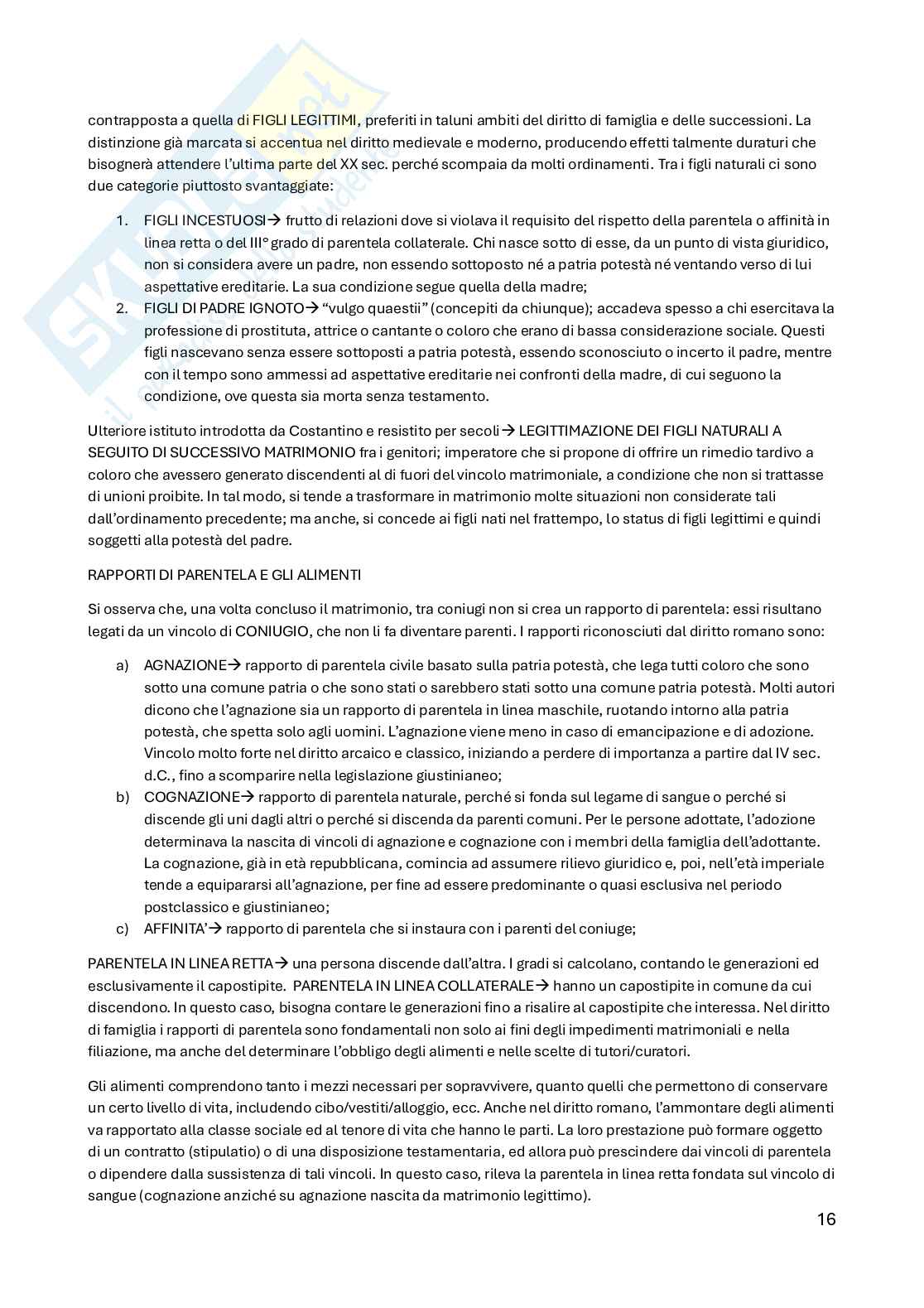 Riassunto esame Istituzioni di diritto romano, Prof. Cassarino Alessandro, libro consigliato Manuale di diritto diritto privato romano, Petrucci Pag. 16