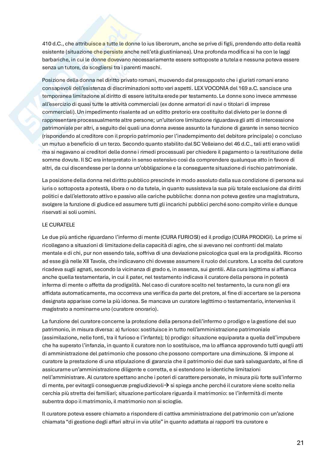 Riassunto esame Istituzioni di diritto romano, Prof. Cassarino Alessandro, libro consigliato Manuale di diritto diritto privato romano, Petrucci Pag. 21