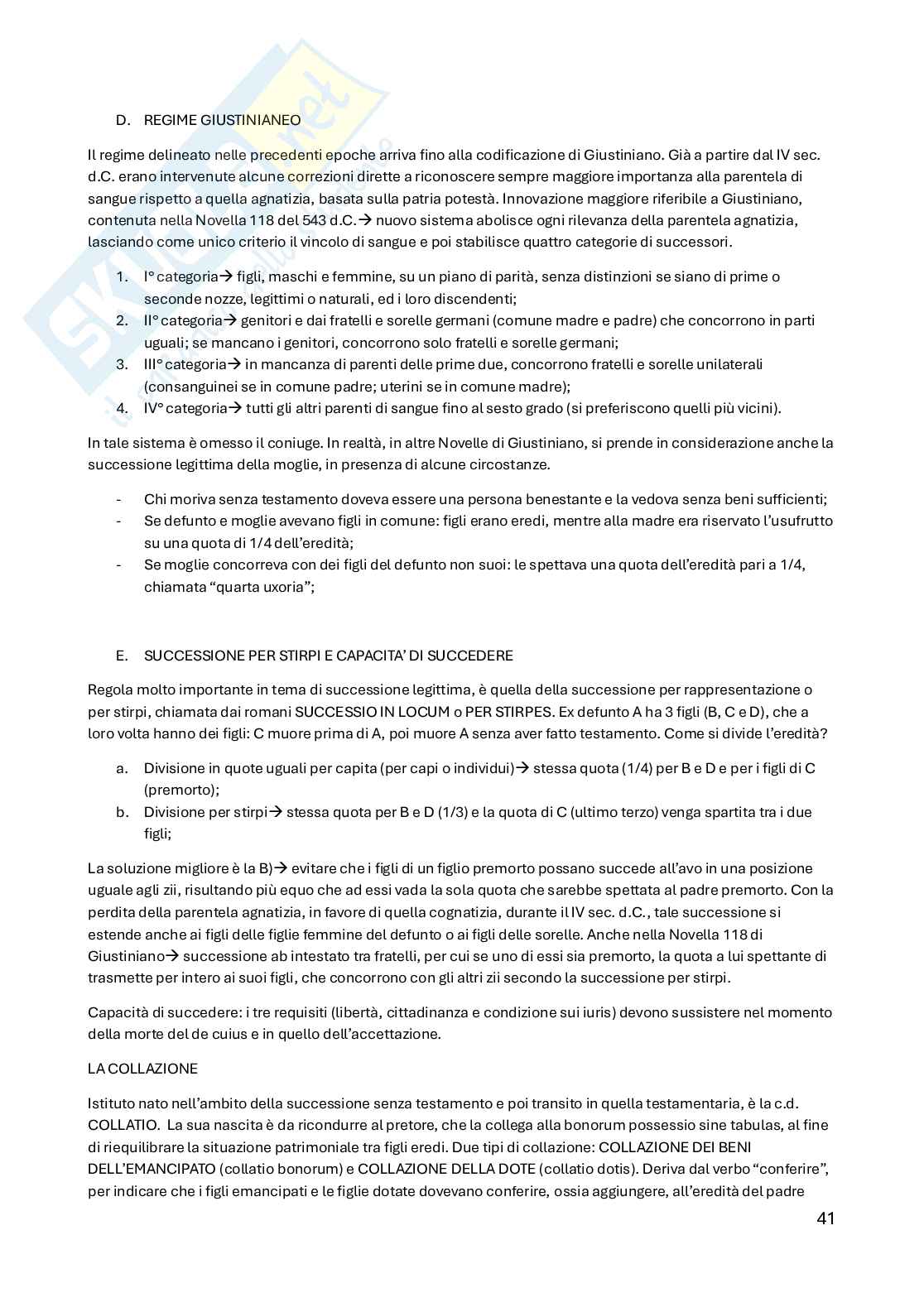 Riassunto esame Istituzioni di diritto romano, Prof. Cassarino Alessandro, libro consigliato Manuale di diritto diritto privato romano, Petrucci Pag. 41