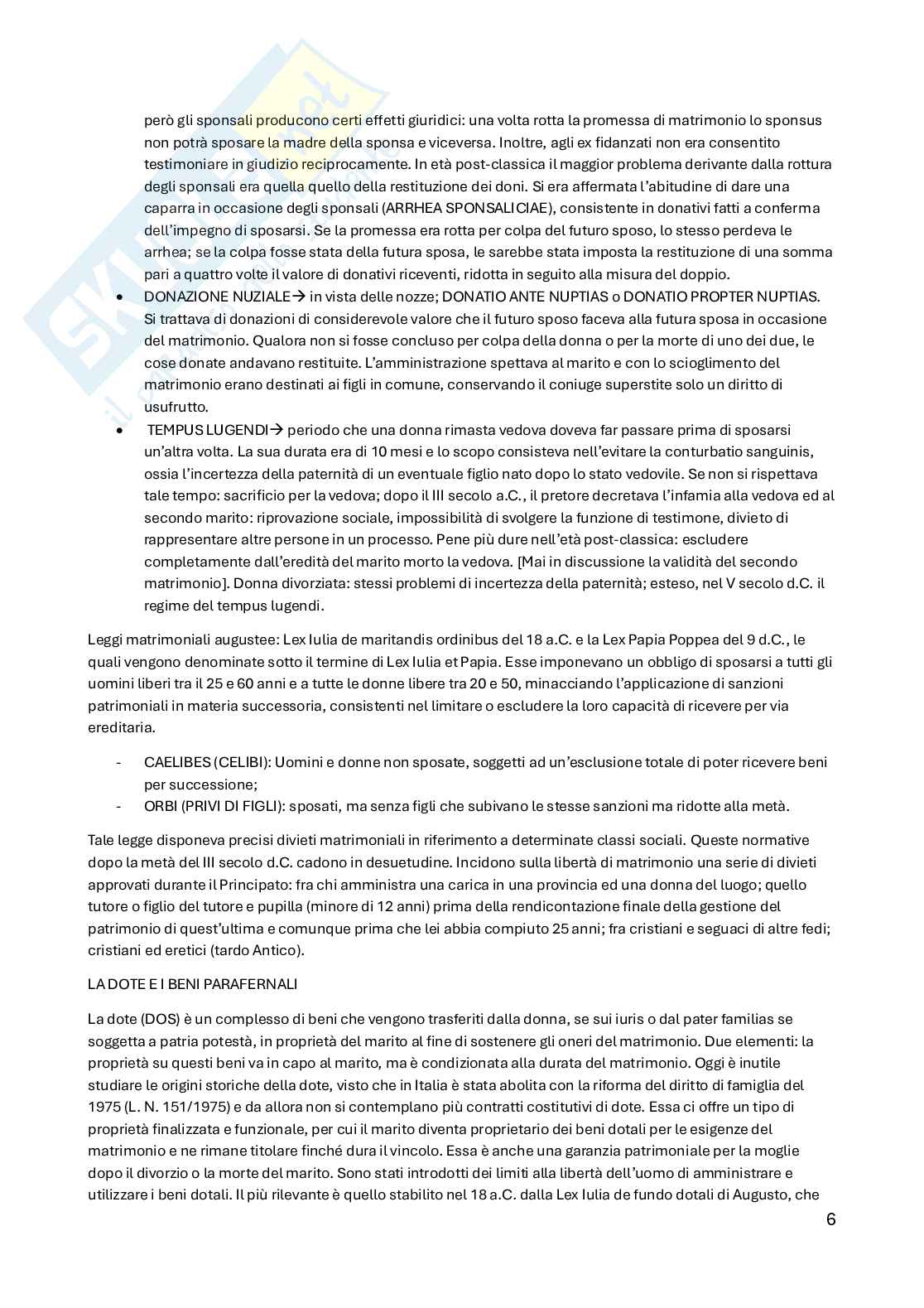 Riassunto esame Istituzioni di diritto romano, Prof. Cassarino Alessandro, libro consigliato Manuale di diritto diritto privato romano, Petrucci Pag. 6
