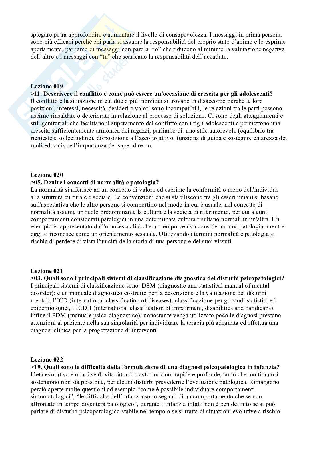 Paniere Interventi psicologici per l'educazione e la formazione - Domande Pag. 6