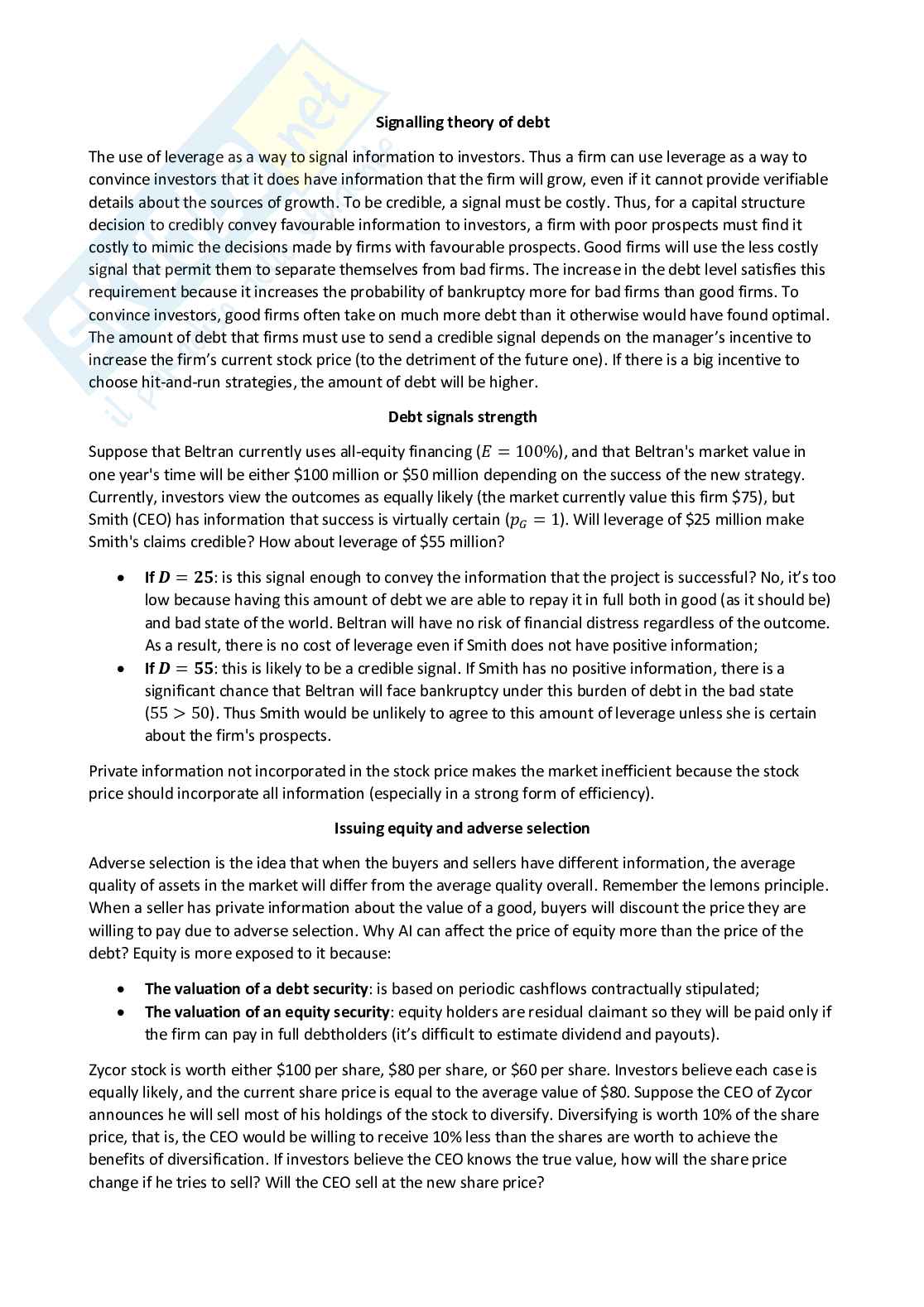 Corporate finance - Appunti completi (ENG) Pag. 16
