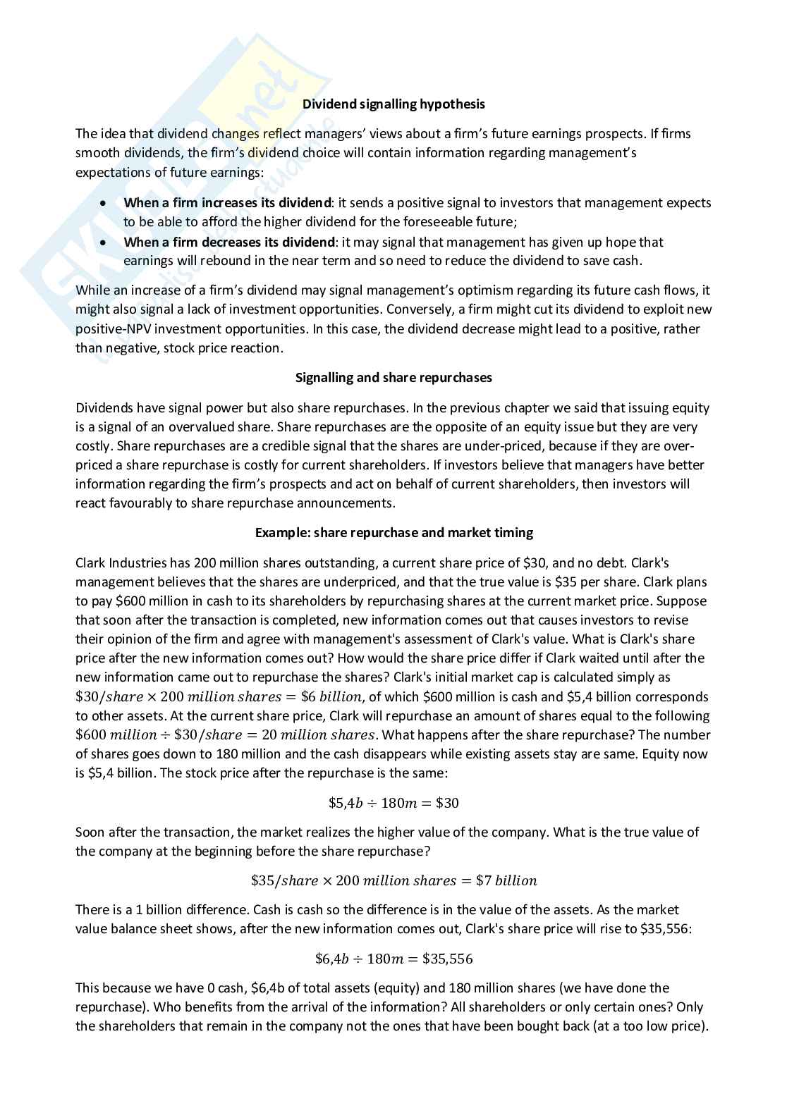 Corporate finance - Appunti completi (ENG) Pag. 31