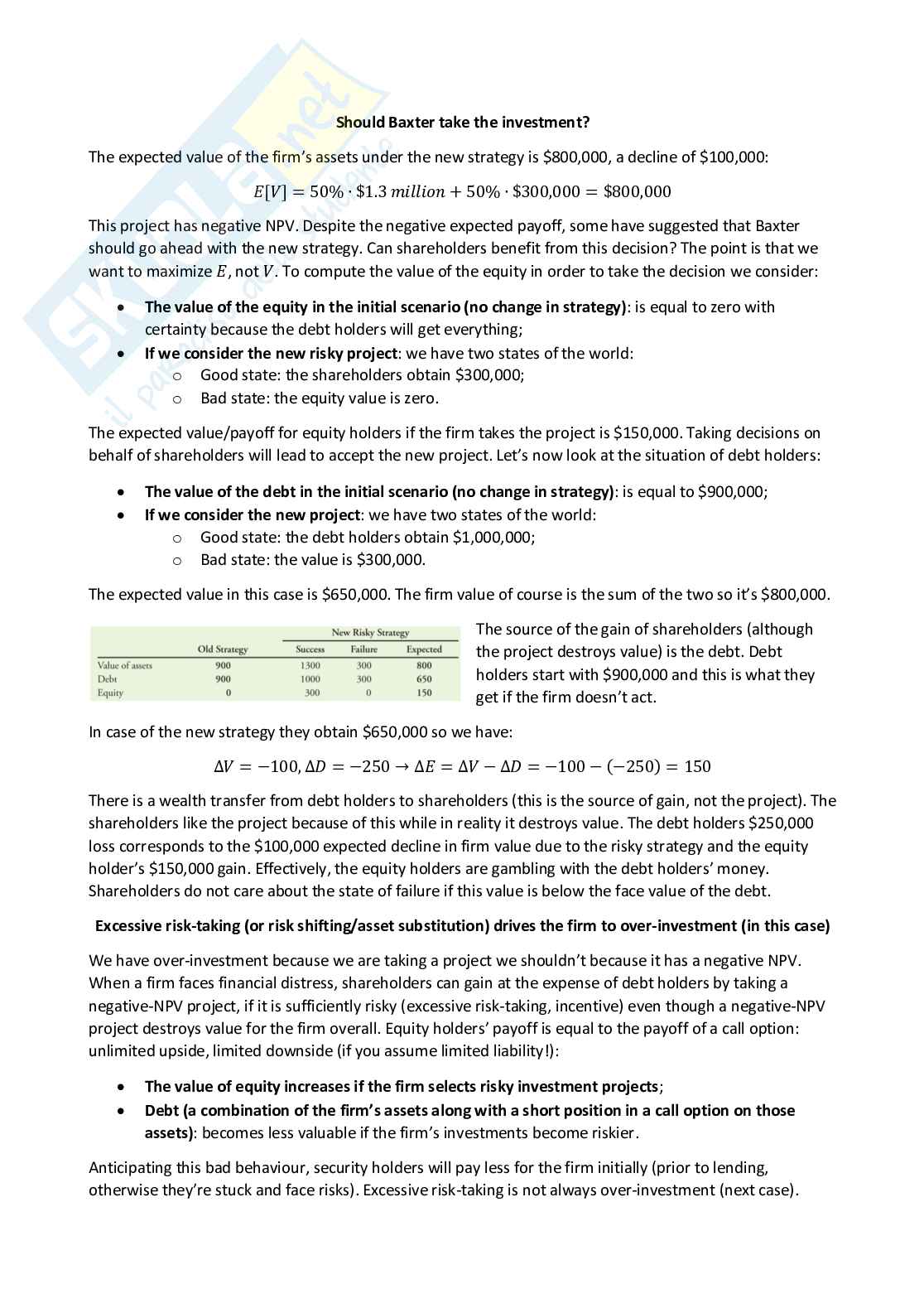 Corporate finance - Appunti completi (ENG) Pag. 6