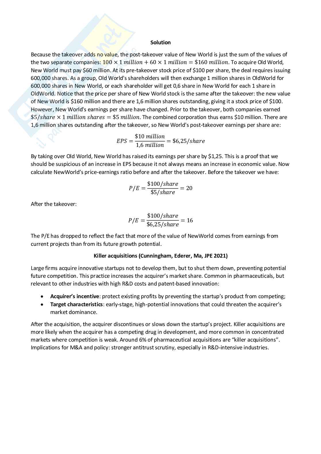 Corporate finance - Appunti completi (ENG) Pag. 61