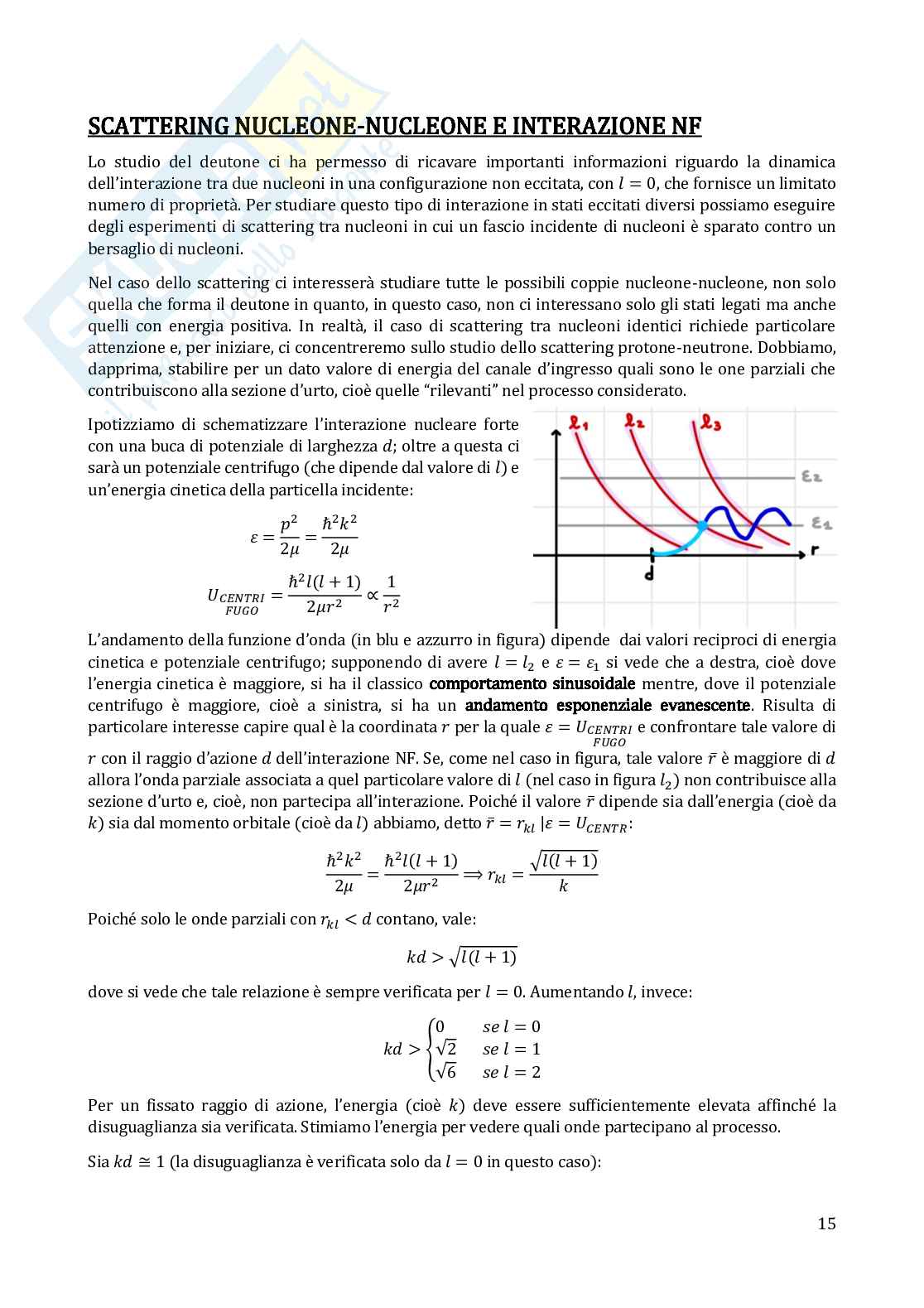 Appunti Fisica del nucleo - Interazione nucleare Pag. 16