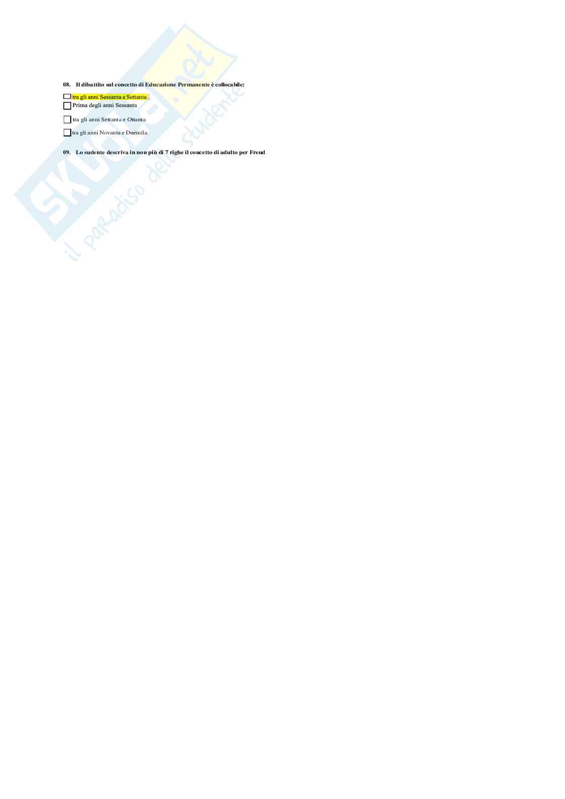 Educazione permanente negli adulti Pag. 31