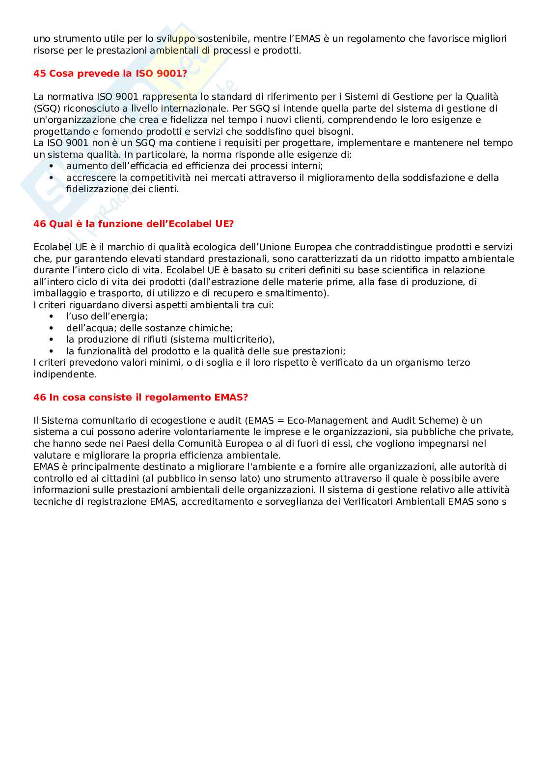 Paniere di Analisi di controllo ambientale - Risposte aperte Pag. 16