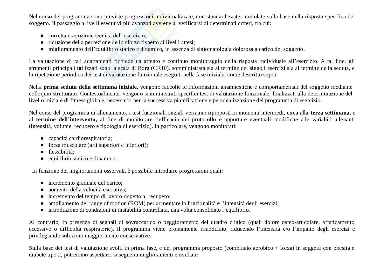 Esame attività motoria adattata alle malattie cardiovascolari, respiratorie metaboliche  Pag. 11
