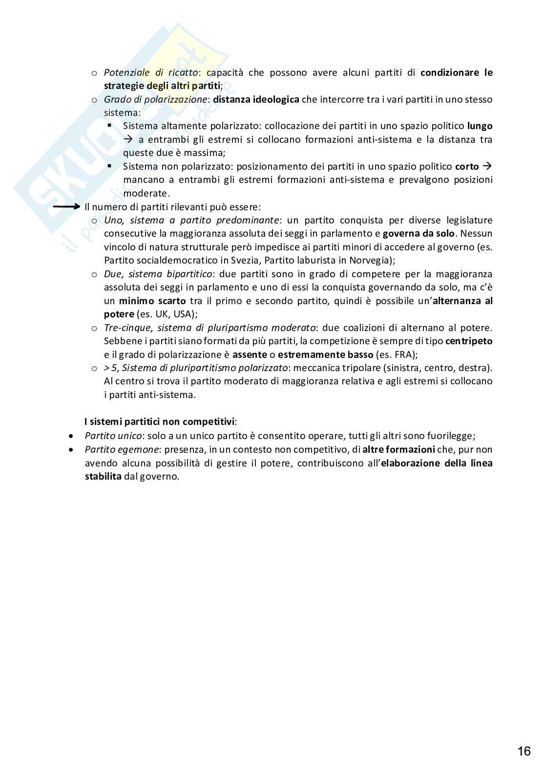 Riassunto esame Scienza politica, Prof. Palano Damiano, libro consigliato Capire La politica, Pietro Grilli di Cortona Pag. 16