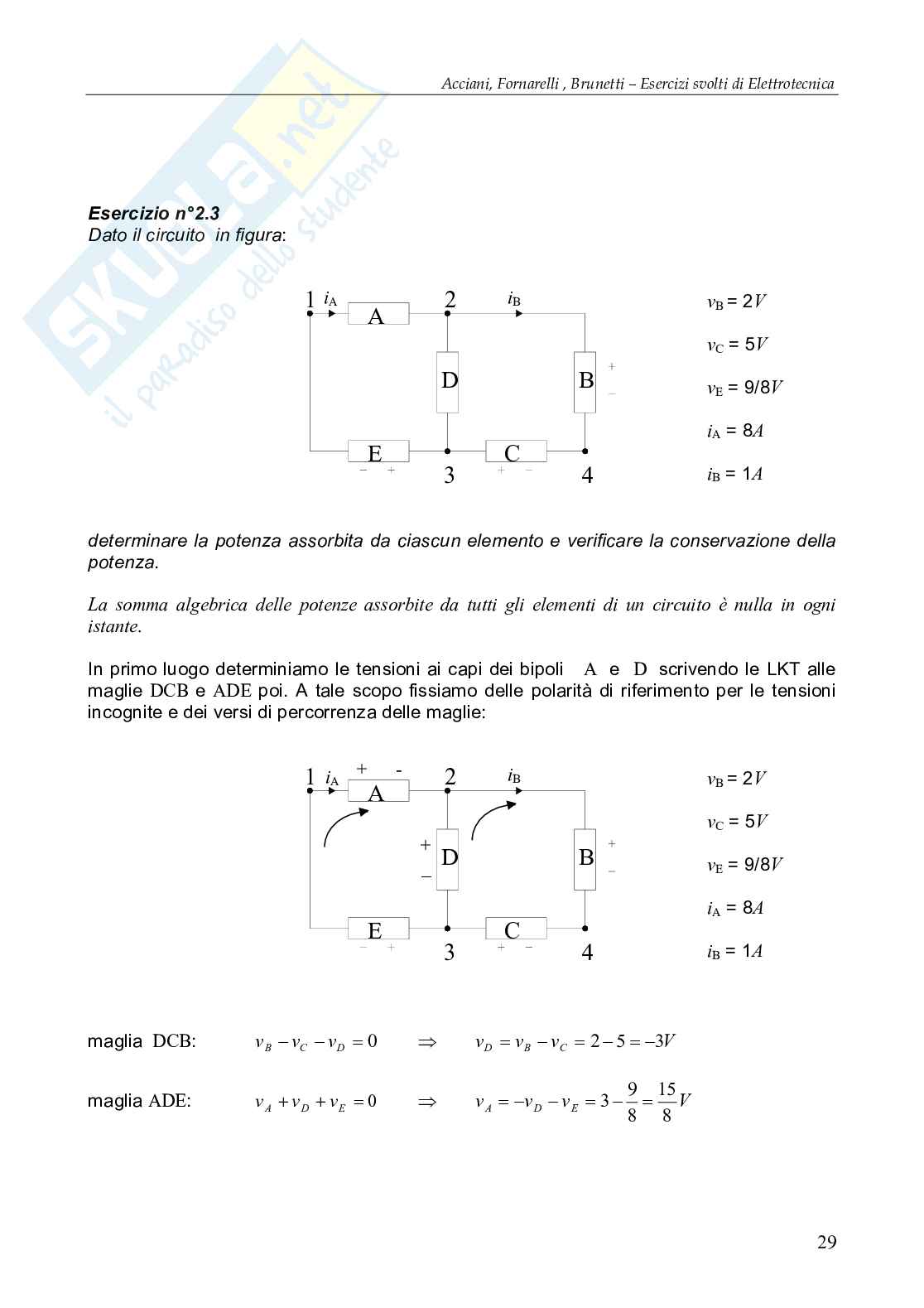 Esercizi di Principi e applicazioni dell'ingegneria elettrica Pag. 31