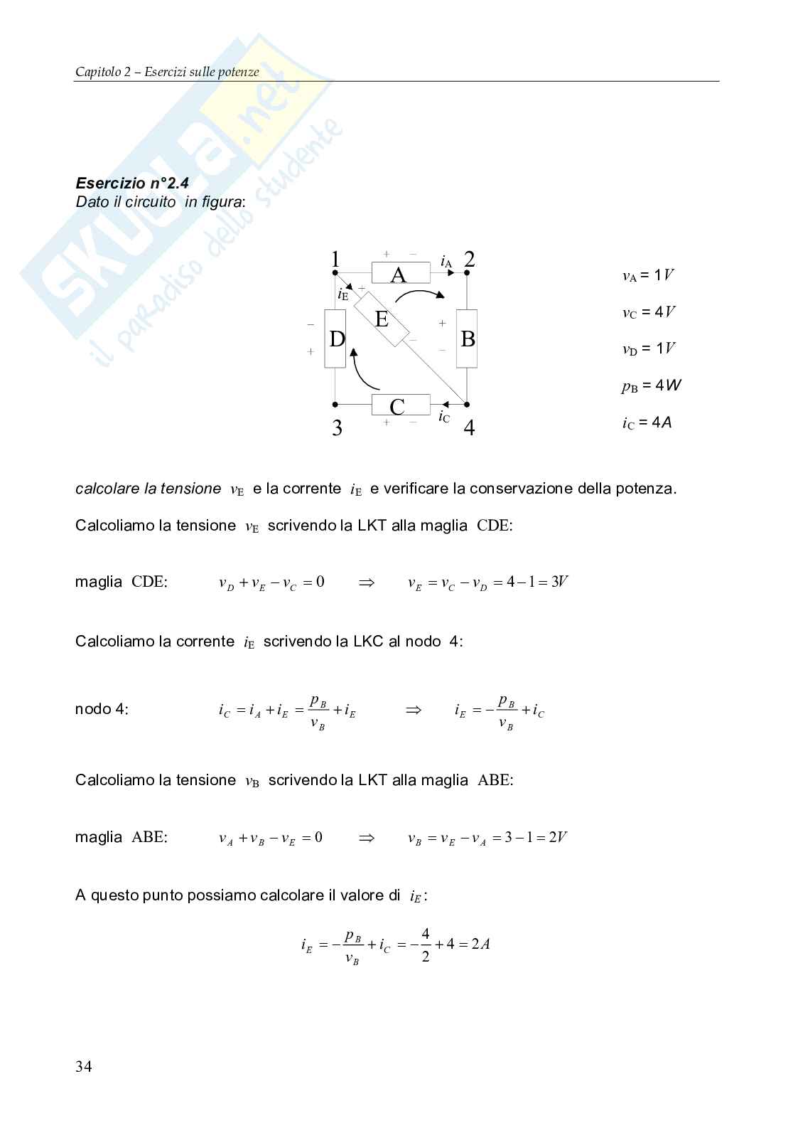 Esercizi di Principi e applicazioni dell'ingegneria elettrica Pag. 36