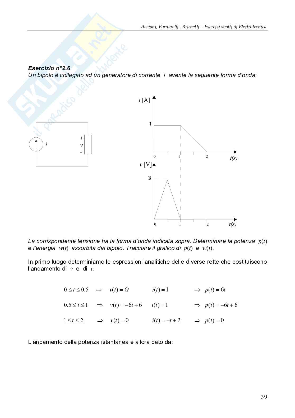 Esercizi di Principi e applicazioni dell'ingegneria elettrica Pag. 41
