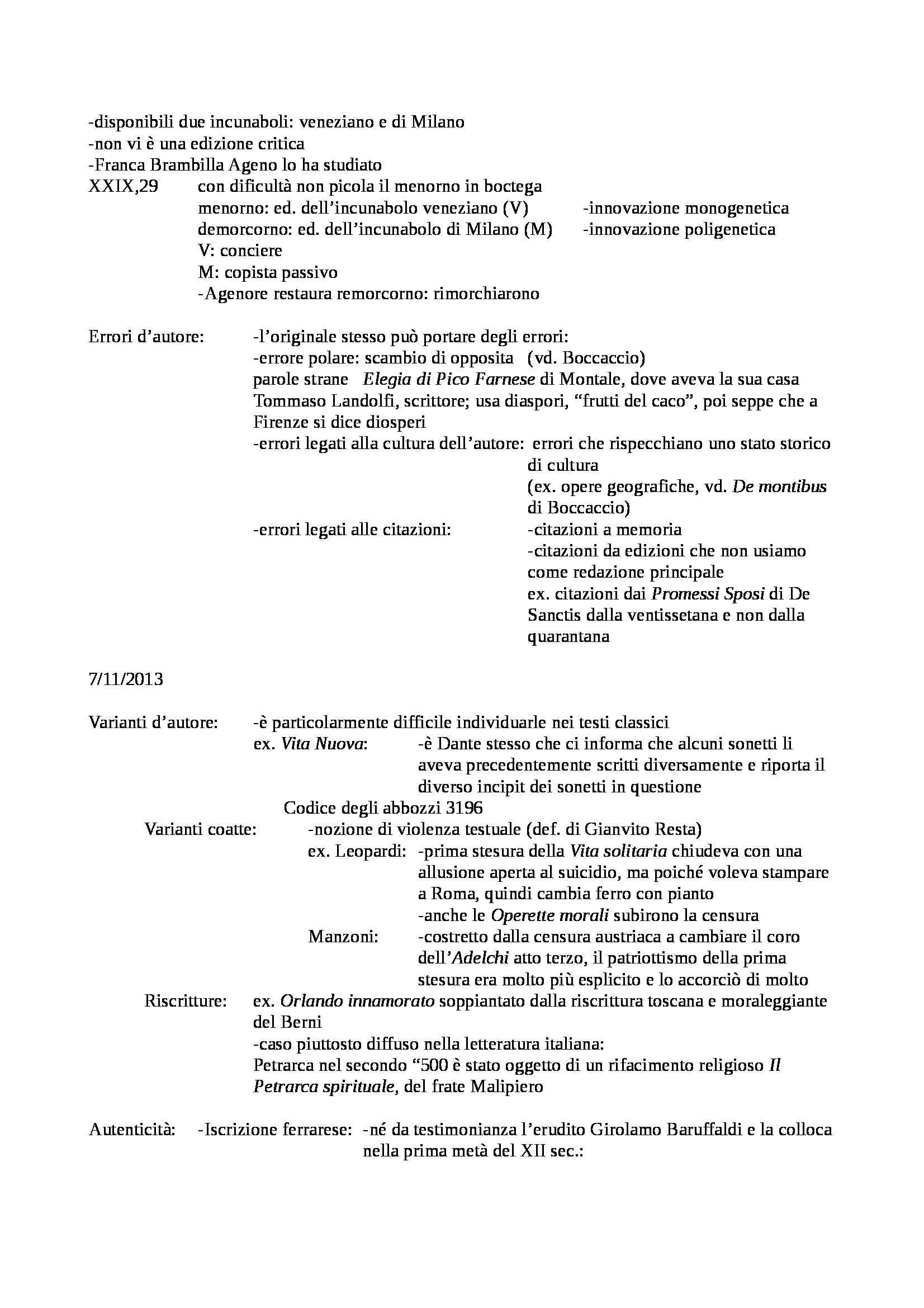Riassunto esame Filologia Italiana, prof. D'Onghia Pag. 21