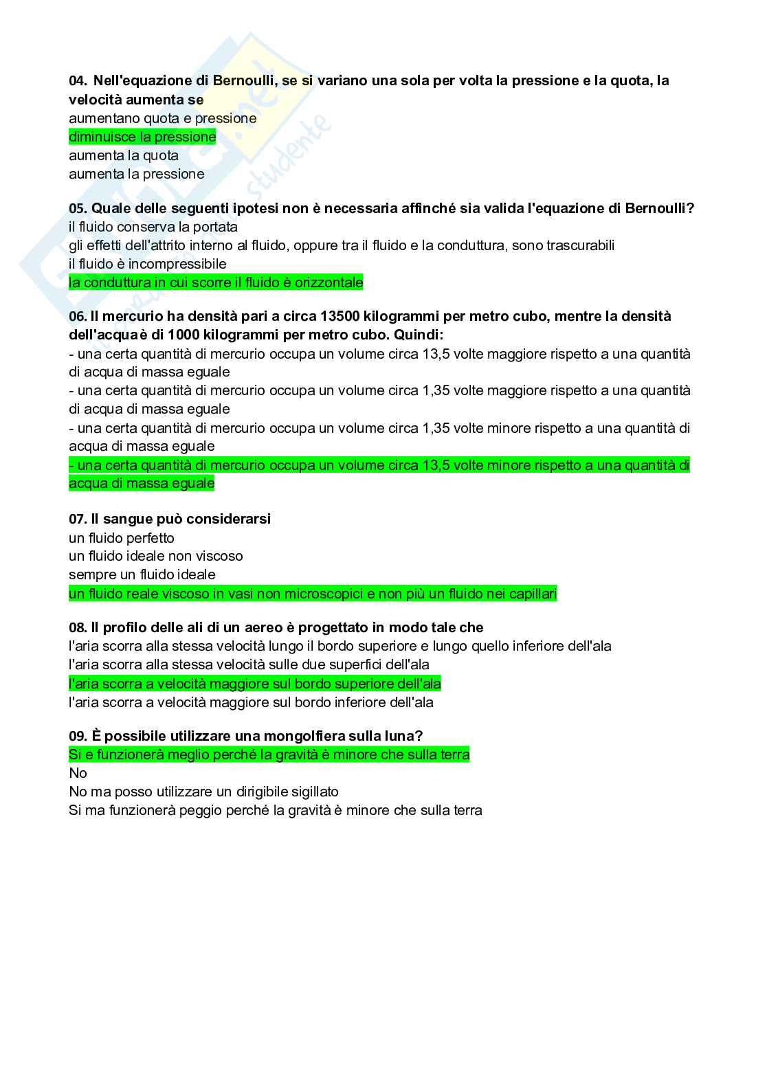 Fenomeni fisici in ambito preventivo, diagnostico e curativo - paniere domande chiuse Pag. 61