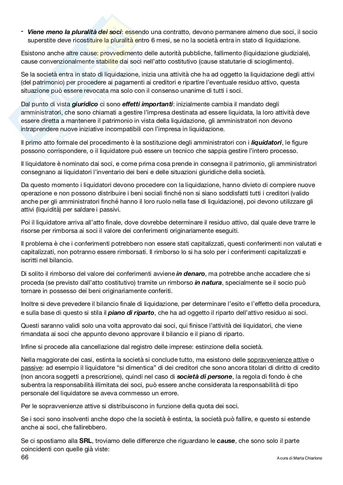 Appunti diritto commerciale Prof. Regoli, manuale consigliato "Manuale di diritto commerciale", Cian Pag. 66